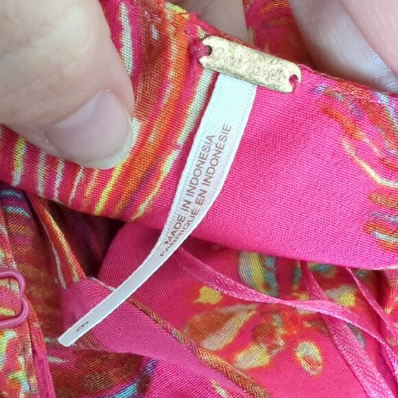 NWOT Free People Women's Jumpsuit Hot Tropics Pink 6 Wide Leg Tropical Vacation - Picture 5 of 12